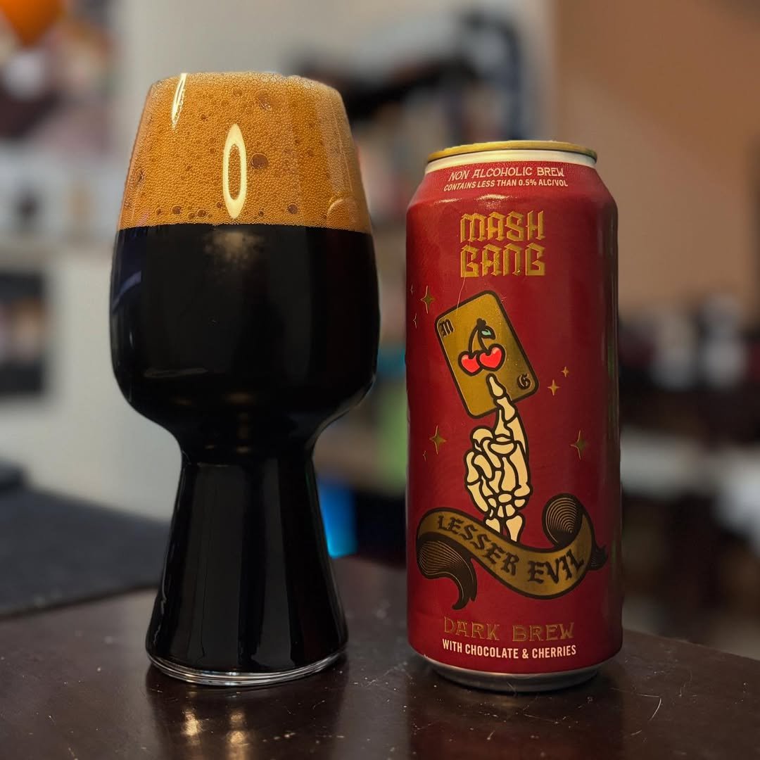 Mash Gang Lesser Evil Chocolate Cherry Stout - Non Alcoholic 440ml - Mash Gang - Craftzero