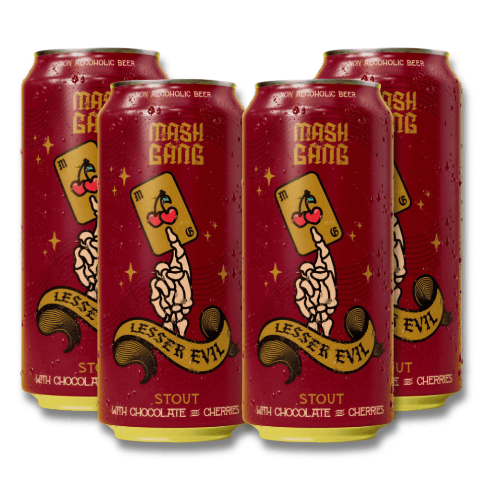 Mash Gang Lesser Evil Chocolate Cherry Stout - Non Alcoholic 440ml - Mash Gang - Craftzero