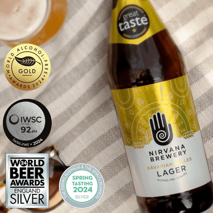 Nirvana Bavarian Helles Zero Lager 500ml ***BBD 04/26*** - Nirvana - Craftzero