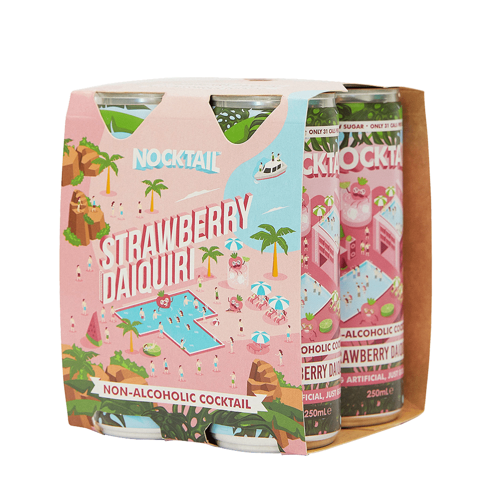 Nocktail Strawberry Daiquiri Premixed Mocktail 250mL | Nocktail | Craftzero