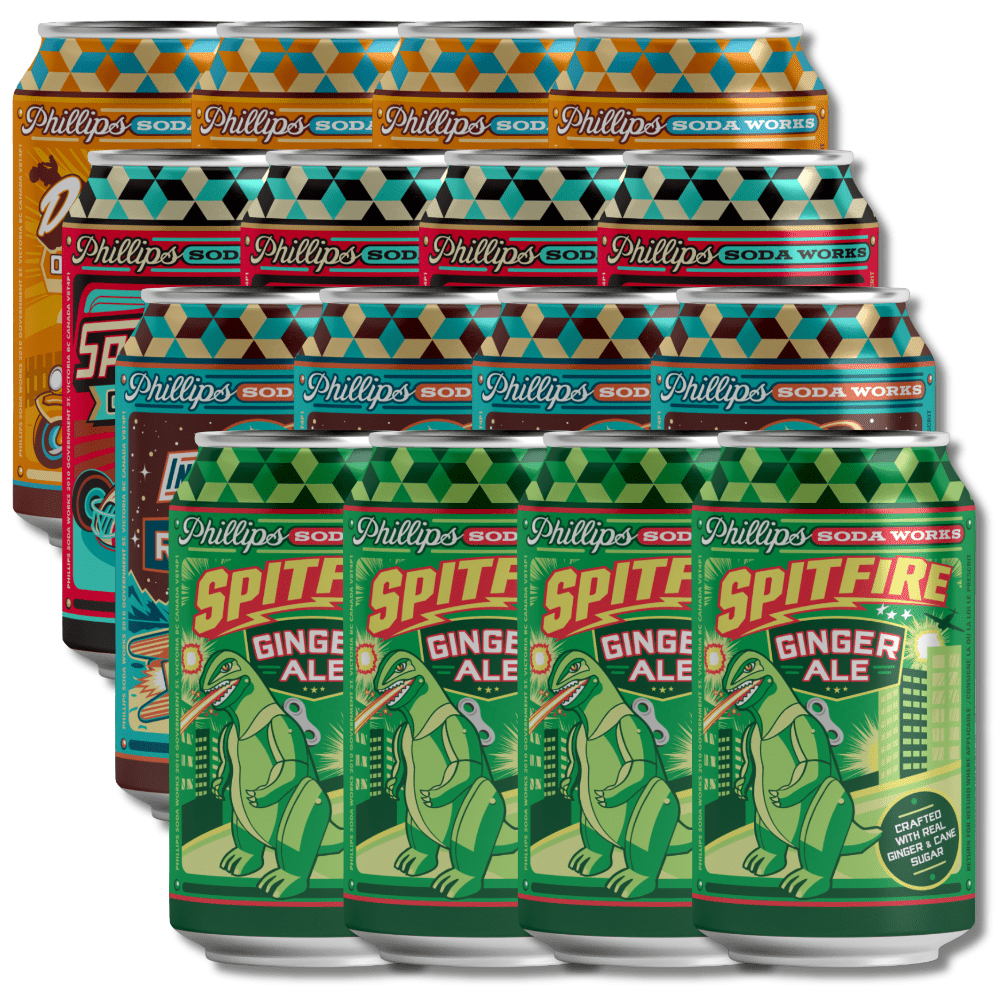 Phillips Soda Works Craft Brewed Natural Soda Bundle - 16x355ml - Phillips Soda Works - Craftzero