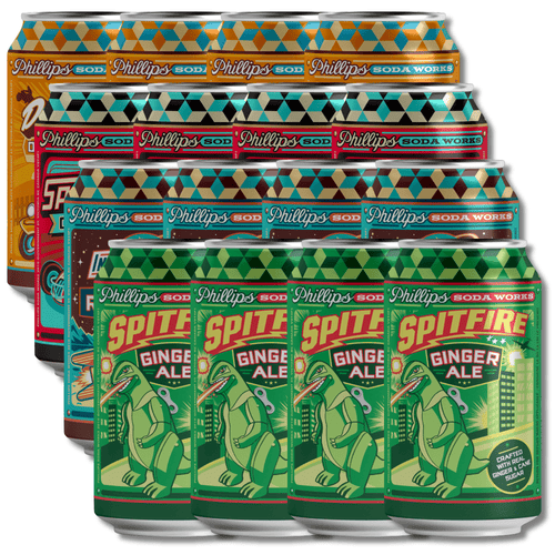 Phillips Soda Works Craft Brewed Natural Soda Bundle - 16x355ml - Phillips Soda Works - Craftzero