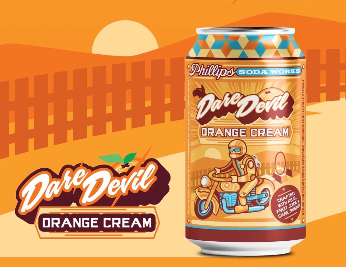 Phillips Soda Works Dare Devil Orange Cream 355ml - Phillips Soda Works - Craftzero