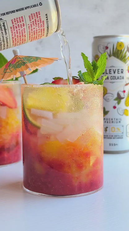 Clever Mocktails Non Alcoholic Pina Colada Zero Sugar 355ml