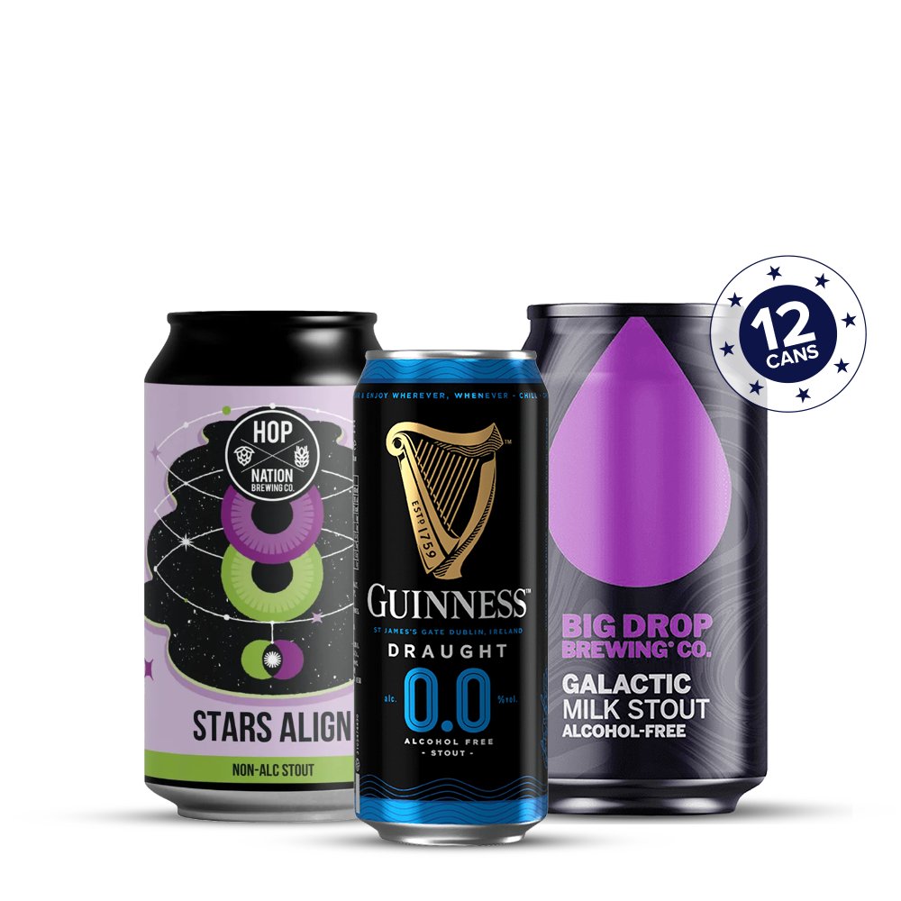 Ultimate Stout Sampler - Guinness 0.0, Big Drop, Hop Nation - 12 Cans | Craftzero | Craftzero