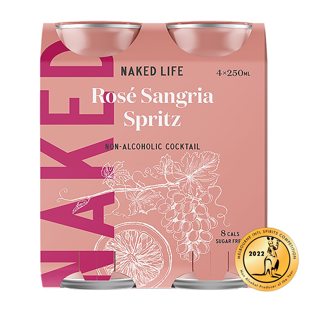 Naked Life Non Alcoholic Rosé Sangria Spritz 250mL - Naked Life - Craftzero